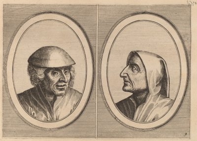"Kees Geldt-sack" og "Kaarighe Truy" av Johannes and Lucas van Doetechum after Pieter Bruegel the Elder
