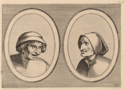 "Keesje Licht-hart" og "Verblinde Swaen" av Johannes and Lucas van Doetechum after Pieter Bruegel the Elder