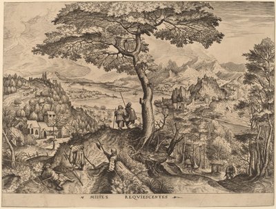Soldater i hvile av Johannes and Lucas van Doetechum after Pieter Bruegel the Elder