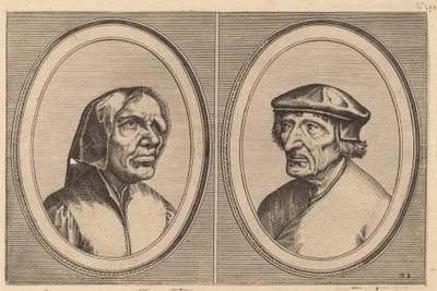 "Trijn Bulle-back" og "Voorsichtighe Penne" av Johannes and Lucas van Doetechum after Pieter Bruegel the Elder