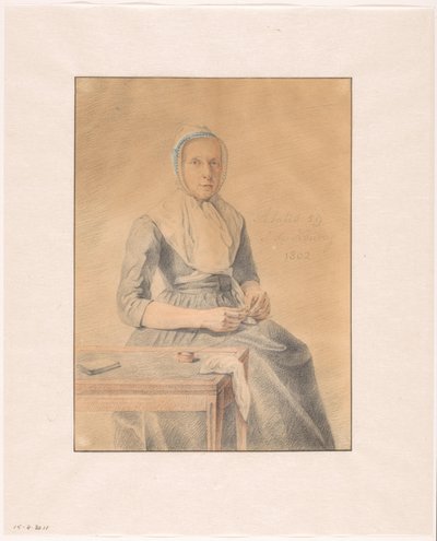 Portrett av Catherine van Eck av Johannes de Koning (signed by artist)