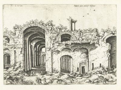 Third View of the Baths of Diocletian Roman Ruins, 1561 (serietittel) av Johannes of Lucas van Doetechum (attributed to)