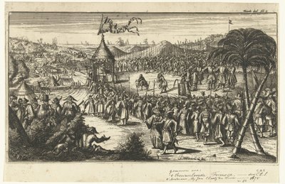 Nederlandske representanter dukker opp foran Koxinga av Johannes van Baden