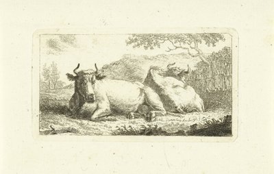 To liggende kyr av Johannes van Cuylenburgh