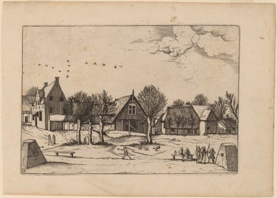 Landsbyen av Johannes van Doetechum, the Elder and Lucas