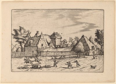 Gårder i en domstol av Johannes van Doetechum, the Elder and Lucas