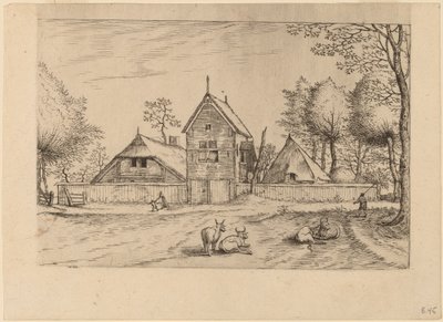 Gårdsgård av Johannes van Doetechum, the Elder and Lucas