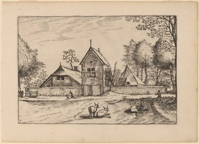 Gårdsgård av Johannes van Doetechum, the Elder and Lucas