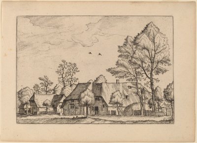 Stor gård med trekkbrønn av Johannes van Doetechum, the Elder and Lucas