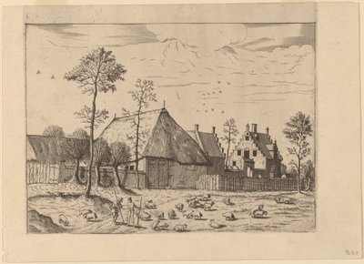 Skur med hytte av Johannes van Doetechum, the Elder and Lucas
