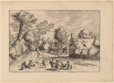 Landsbyveien av Johannes van Doetechum, the Elder and Lucas