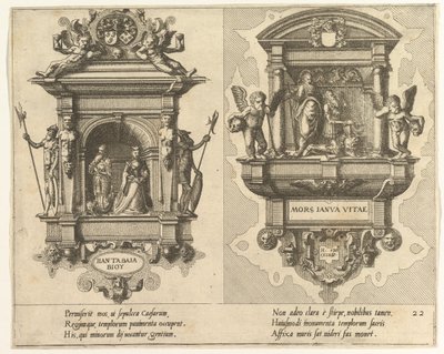 Cœnotaphiorum 22, 1563. Skapere: Johannes van Doetecum I, Lucas van Doetecum. av Johannes and Lucas van Doetecum