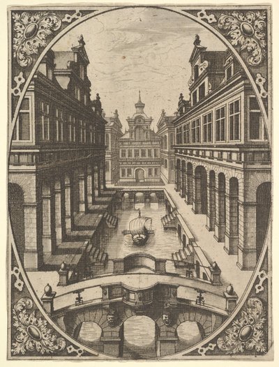 Plate fra Scenographiae..., ca. 1560. av Johannes van Doetecum I