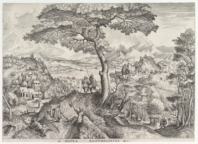 Soldiers at Rest Milites krever fra The Large Landscapes, ca. 1555-56. av Johannes van Doetecum I