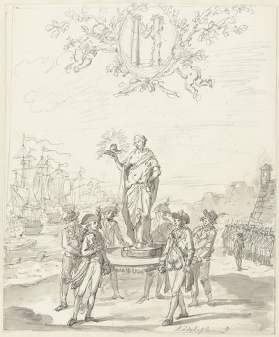 General Arms, dekorasjon på Kadijksplein, 1795 av Johannes van Dregt (rejected attribution)