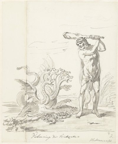 Ødeleggelse av aristokratiet, dekorasjon på Westermarkt, 1795 Lammelse av aristokrati (tittel på objekt) av Johannes van Dregt (rejected attribution)