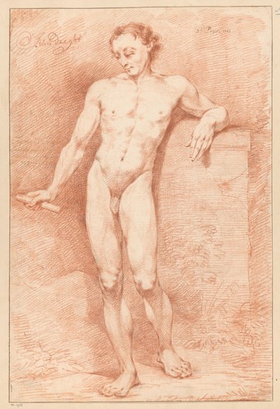 Stående naken mann, sett forfra (3. premie 1768) av Johannes van Dregt