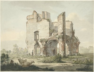Ruinene av klosteret Rijnsburg av Johannes van Lexmond