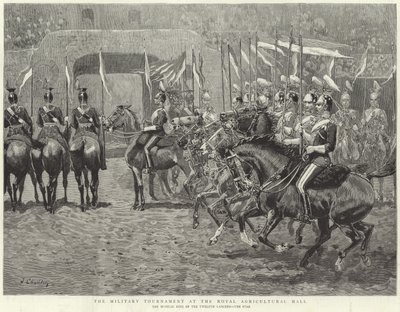 Militærturneringen ved Royal Agricultural Hall (gravering) av John (after) Charlton