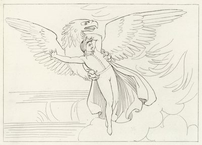Dantes drøm, Skjærsilden, Canto 9 (gravering) av John (after) Flaxman