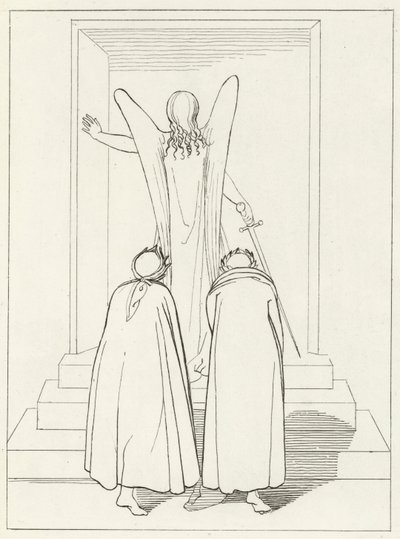 Skjærsildsporten, Skjærsilden, Canto 9 (gravering) av John (after) Flaxman