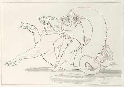 Geryon, Inferno, Canto 17 (gravering) av John (after) Flaxman