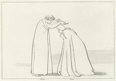 Ydmykelse, Skjærsilden, Canto 1 (gravering) av John (after) Flaxman