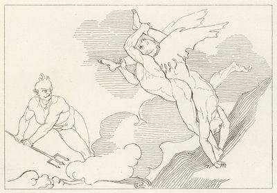 Summit of Malebolge, Inferno, Canto 21 (gravering) av John (after) Flaxman