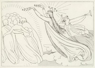 Det aktive gode, Paradise, Canto 6 (gravering) av John (after) Flaxman
