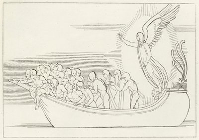 The Benediction, Purgatory, Canto 2 (gravering) av John (after) Flaxman