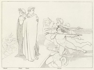 Broen, Inferno, Canto 21 (gravering) av John (after) Flaxman