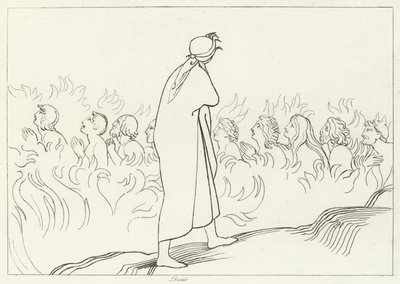 The Carnal, Purgatory, Canto 25 (gravering) av John (after) Flaxman