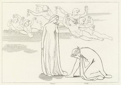 The Descent of Beatrice, Purgatory, Canto 30 (gravering) av John (after) Flaxman