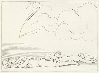 Jordskjelvet, Skjærsilden, Canto 20 (gravering) av John (after) Flaxman