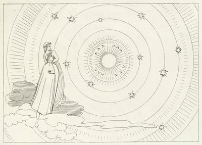 The Empyreum, Paradise, Canto 28 (gravering) av John (after) Flaxman