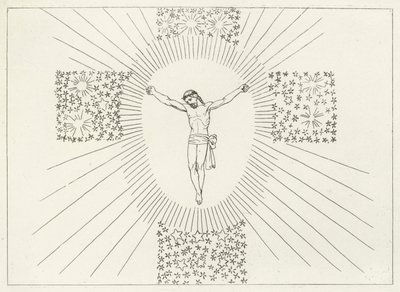 The Glorious Cross, Paradise, Canto 14 (gravering) av John (after) Flaxman