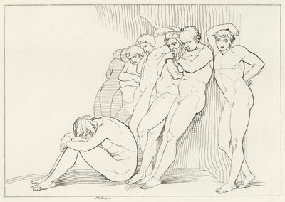 The Negligent, Purgatory, Canto 4 (gravering) av John (after) Flaxman