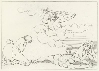 The Terrors of Guilt, Paradise, Canto 22 (gravering) av John (after) Flaxman