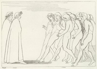 Skjærsildens vestibyle, Skjærsilden, Canto 3 (gravering) av John (after) Flaxman