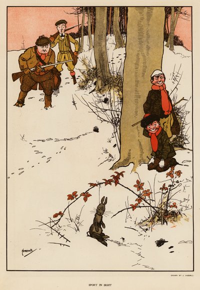 Sport in Sight (farge litho) av John (after) Hassall