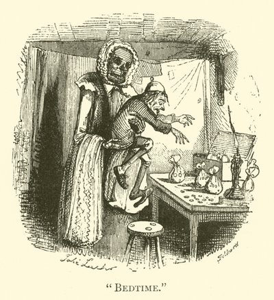 Sengetid (gravering) av John (after) Leech