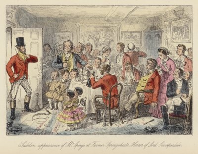 John Leech-illustrasjon for Mr Sponge