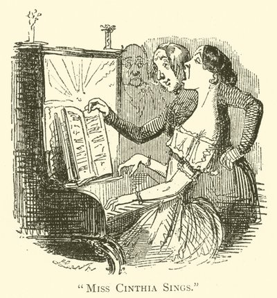 Miss Cinthia Sings (gravering) av John (after) Leech