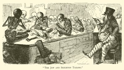 Jøden og skjelettskrederne (gravering) av John (after) Leech