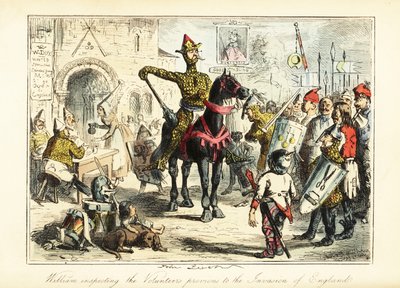 Vilhelm Erobreren med sin tøffe hær av normannere i 1066 av John (after) Leech