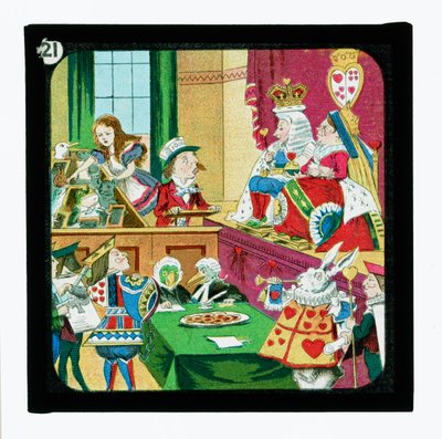Alice i Eventyrland, fargede lanternelys (lanternelys) av John (after) Tenniel