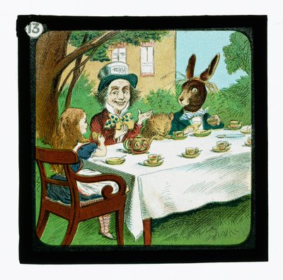 Alice i Eventyrland, fargede lanternelys (lanternelys) av John (after) Tenniel