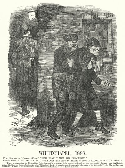 Punch tegneserie: Whitechapel av John (after) Tenniel