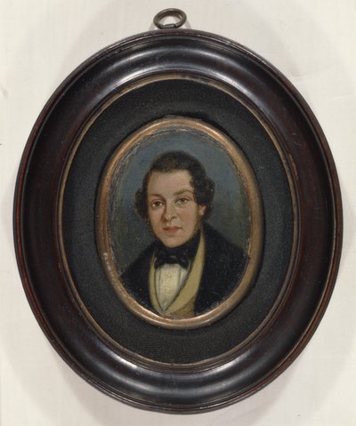 Miniatyr: Portrett av Abram Constable (1783-1862), bror til kunstneren (olje om bord) av John (attr. to) Constable