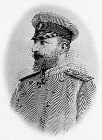 Portrett av Ferdinand I (1861-1948), tsar av Bulgaria, gravering av Walter Charles Mills